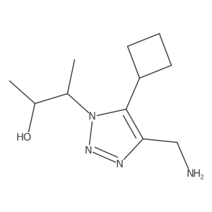 3-[4-(aminomethyl)-5-cyclobutyl-1H-1,2,3-triazol-1-yl]butan-2-ol Structure