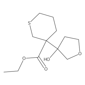 Ethyl 3-(3-hydroxyoxolan-3-yl)thiane-3-carboxylate Structure