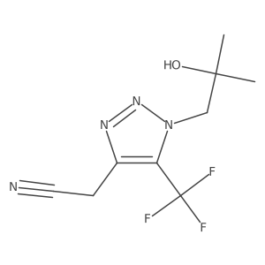 2-[1-(2-hydroxy-2-methylpropyl)-5-(trifluoromethyl)-1H-1,2,3-triazol-4-yl]acetonitrile结构式