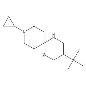 3-Tert-butyl-9-cyclopropyl-1-oxa-5,9-diazaspiro[5.5]undecane Structure