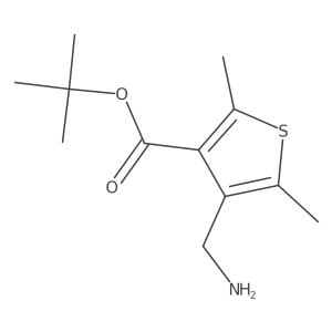 Tert-butyl 4-(aminomethyl)-2,5-dimethylthiophene-3-carboxylate结构式