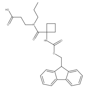 3-{1-[1-({[(9H-fluoren-9-yl)methoxy]carbonyl}amino)cyclobutyl]-N-propylformamido}propanoic acid结构式