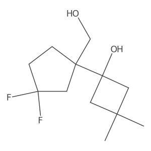 1-[3,3-Difluoro-1-(hydroxymethyl)cyclopentyl]-3,3-dimethylcyclobutan-1-ol Structure