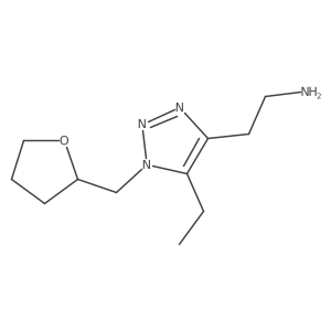 2-[5-ethyl-1-(oxolan-2-ylmethyl)-1H-1,2,3-triazol-4-yl]ethan-1-amine Structure