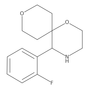 5-(2-Fluorophenyl)-1,9-dioxa-4-azaspiro[5.5]undecane结构式