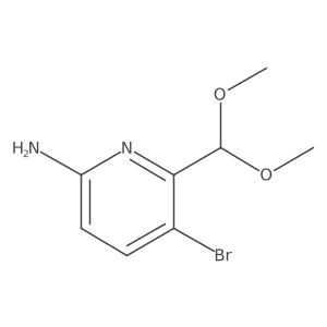 5-Bromo-6-(dimethoxymethyl)-2-pyridinamine结构式