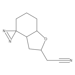 2-{3,3a,5,6,7,7a-hexahydro-2H-spiro[1-benzofuran-4,2'-diazirine]-2-yl}acetonitrile Structure