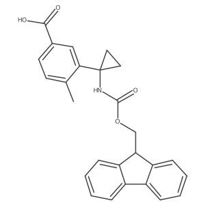 3-[1-({[(9H-fluoren-9-yl)methoxy]carbonyl}amino)cyclopropyl]-4-methylbenzoic acid Structure