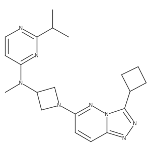 N-(1-{3-cyclobutyl-[1,2,4]triazolo[4,3-b]pyridazin-6-yl}azetidin-3-yl)-N-methyl-2-(propan-2-yl)pyrimidin-4-amine结构式
