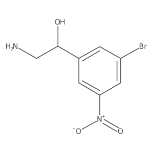 (1S)-2-amino-1-(3-bromo-5-nitrophenyl)ethan-1-ol结构式