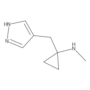 N-methyl-1-[(1H-pyrazol-4-yl)methyl]cyclopropan-1-amine结构式