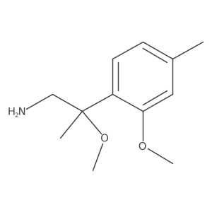 2-Methoxy-2-(2-methoxy-4-methylphenyl)propan-1-amine结构式