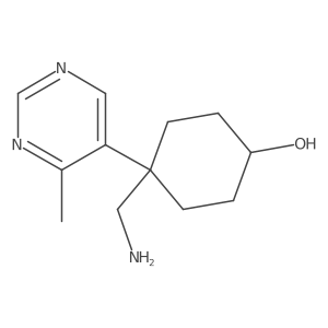 4-(Aminomethyl)-4-(4-methylpyrimidin-5-yl)cyclohexan-1-ol Structure