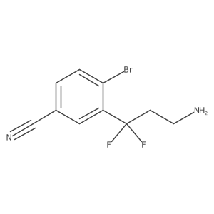 3-(3-Amino-1,1-difluoropropyl)-4-bromobenzonitrile结构式