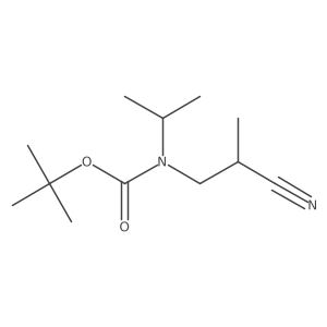 tert-butyl N-(2-cyano-2-methylethyl)-N-(propan-2-yl)carbamate结构式