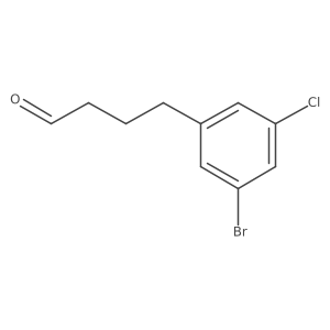 4-(3-Bromo-5-chlorophenyl)butanal结构式