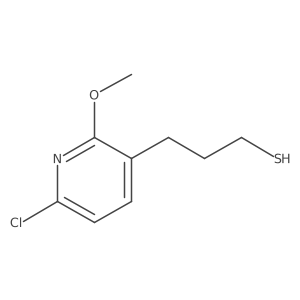 3-(6-Chloro-2-methoxypyridin-3-yl)propane-1-thiol结构式
