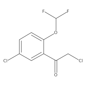 2-Chloro-1-[5-chloro-2-(difluoromethoxy)phenyl]ethan-1-one结构式