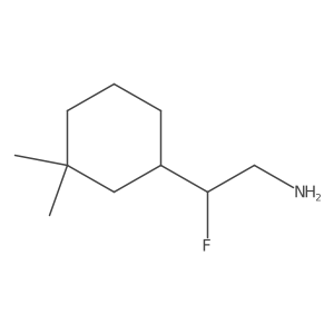 2-(3,3-Dimethylcyclohexyl)-2-fluoroethan-1-amine结构式