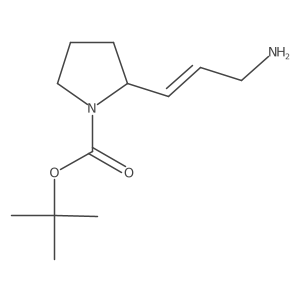 Tert-butyl 2-(3-aminoprop-1-en-1-yl)pyrrolidine-1-carboxylate结构式