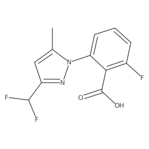 2-[3-(Difluoromethyl)-5-methylpyrazol-1-yl]-6-fluorobenzoic acid结构式