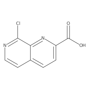 8-Chloro-1,7-naphthyridine-2-carboxylic acid结构式