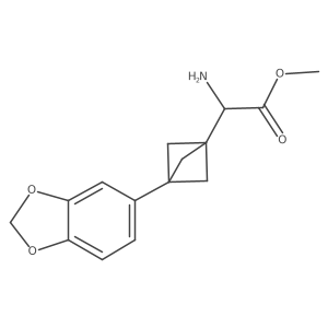 Methyl 2-amino-2-[3-(1,3-benzodioxol-5-yl)-1-bicyclo[1.1.1]pentanyl]acetate Structure