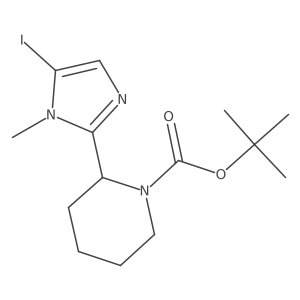 Tert-butyl 2-(5-iodo-1-methylimidazol-2-yl)piperidine-1-carboxylate结构式