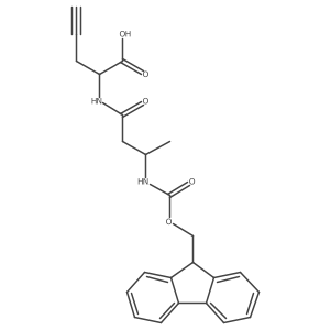 2-[(3S)-3-({[(9H-fluoren-9-yl)methoxy]carbonyl}amino)butanamido]pent-4-ynoic acid Structure