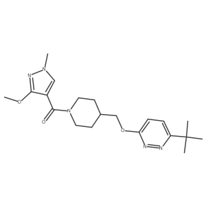 3-tert-butyl-6-{[1-(3-methoxy-1-methyl-1H-pyrazole-4-carbonyl)piperidin-4-yl]methoxy}pyridazine结构式