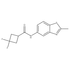 3,3-difluoro-N-(2-methyl-1,3-benzothiazol-5-yl)cyclobutane-1-carboxamide Structure