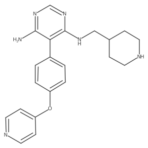 N4-(4-piperidinylmethyl)-5-[4-(4-pyridinyloxy)phenyl]-4,6-Pyrimidinediamine Structure