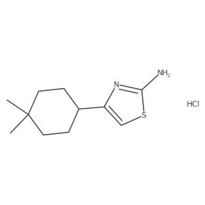 4-(4,4-Dimethylcyclohexyl)-1,3-thiazol-2-amine;hydrochloride结构式