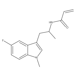 N-[1-(5-Fluoro-1-methylindol-3-yl)propan-2-yl]prop-2-enamide结构式