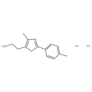 2-[2-(4-Fluorophenyl)-4-methyl-1,3-thiazol-5-yl]ethanamine;dihydrochloride结构式