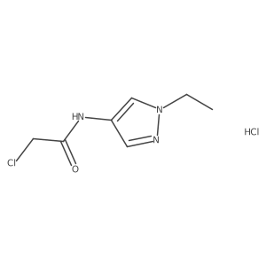 2-Chloro-N-(1-ethylpyrazol-4-yl)acetamide;hydrochloride结构式