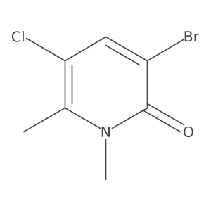 3-Bromo-5-chloro-1,6-dimethylpyridin-2(1H)-one结构式