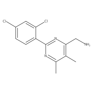 1-[2-(2,4-Dichlorophenyl)-5,6-dimethylpyrimidin-4-yl]methanamine Structure
