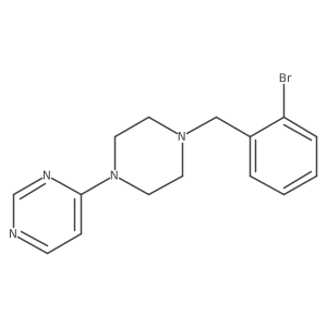 4-{4-[(2-Bromophenyl)methyl]piperazin-1-yl}pyrimidine结构式