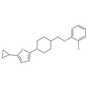 3-Chloro-4-{[1-(5-cyclopropyl-1,3,4-thiadiazol-2-yl)piperidin-4-yl]methoxy}pyridine结构式