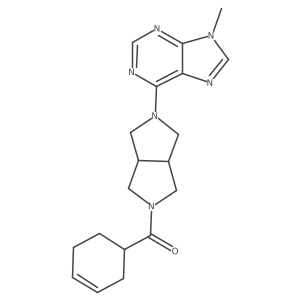 6-[5-(cyclohex-3-ene-1-carbonyl)-octahydropyrrolo[3,4-c]pyrrol-2-yl]-9-methyl-9H-purine结构式
