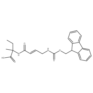2-[4-({[(9H-fluoren-9-yl)methoxy]carbonyl}amino)but-2-enamido]-2-methylbutanoic acid Structure