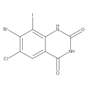 7-Bromo-6-chloro-8-iodoquinazoline-2,4-diol Structure
