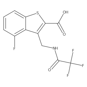 4-Fluoro-3-[(2,2,2-trifluoroacetamido)methyl]-1-benzothiophene-2-carboxylic acid结构式