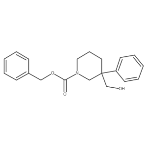 Benzyl 3-(hydroxymethyl)-3-phenylpiperidine-1-carboxylate结构式