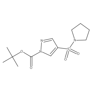 tert-butyl 4-(pyrrolidine-1-sulfonyl)-1H-pyrazole-1-carboxylate结构式