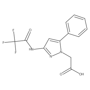 2-[5-phenyl-3-(2,2,2-trifluoroacetamido)-1H-pyrazol-1-yl]acetic acid Structure