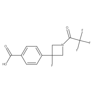 4-[3-Fluoro-1-(2,2,2-trifluoroacetyl)azetidin-3-yl]benzoic acid Structure