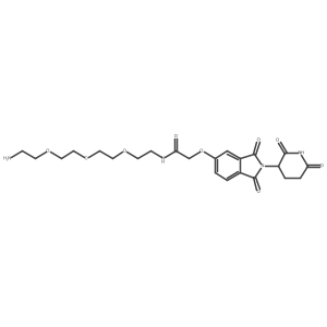 N-[2-[2-[2-(2-aminoethoxy)ethoxy]ethoxy]ethyl]-2-[2-(2,6-dioxo-3-piperidyl)-1,3-dioxo-isoindolin-5-yl]oxy-acetamide Structure