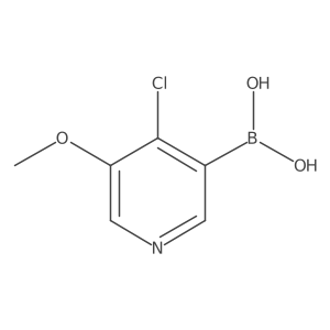 (4-Chloro-5-methoxy-3-pyridyl)boronic acid结构式